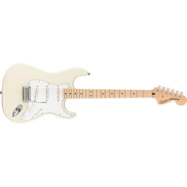 Imagem de Guitarra elétrica Squier Affinity Series Stratocaster - branco olímpico com escala de bordo