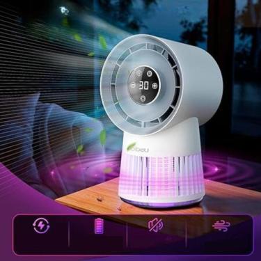 Imagem de Ventilador Elétrico Silencioso Com Display Lâmpada e Choque Repelente 