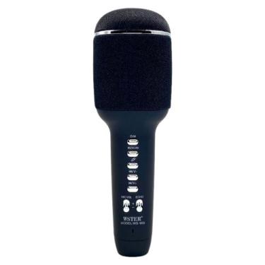 Imagem de Caixa de Som e Microfone Sem Fio Karaokê Repórter Youtuber WS-900 - Ki