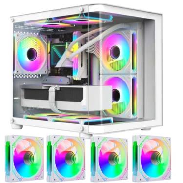 Imagem de Gabinete Gamer com Vidro Frontal Curvo, 4 Ventoinhas RGB, Preto