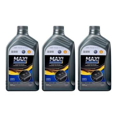 Imagem de Kit 3 Óleo P/ Motor Shell Maxi Performance 5w40 Vw 508.88