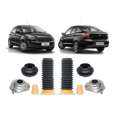 Imagem de Kit Coxim Batente Dianteiro Ford New Ka 2015 2016 2017 2018 - Qualykit