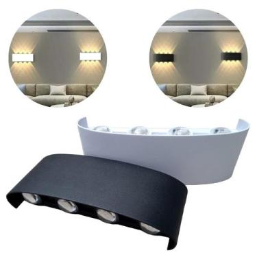 Imagem de Luminária Balizador Arandela Sobrepor SMD LED 8W Luz Branco Quente Com