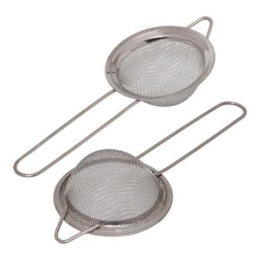 Imagem de Peneira Aço Inox 8x20cm Redonda Luxo Utensílio de Cozinha - Quality Ho