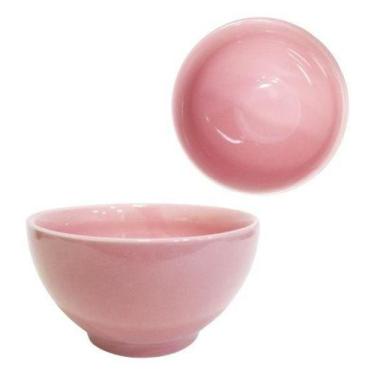 Imagem de Tigela / Cumbuca De Porcelana Bowl Rosa 500ml - Oem