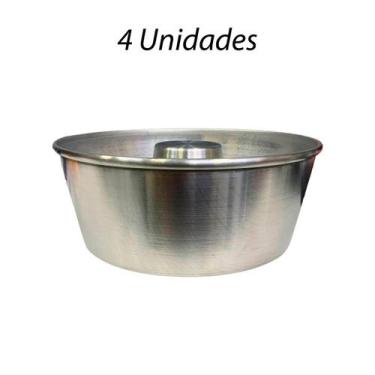 Imagem de Kit 4 Formas P/ Bolo Pudim Torta De Alumínio C/ Tubo Jaysan