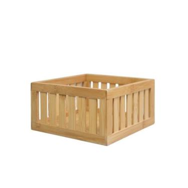 Imagem de Cesto ripado de bambu 22cm - Oikos, U, NATURAL