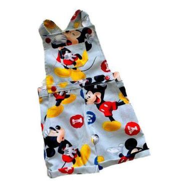 Imagem de Roupas De Bebê Jardineira Brim Jeans criança Infantil Menino - anjo da