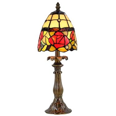 Imagem de Abajur de mesa Dale Tiffany TA70711 Enid, bronze antigo e sombra de vidro, 16,00x5,75x5,75