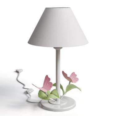 Imagem de Abajur Luminaria Infantil Borboleta Ferro - arte ferro decor