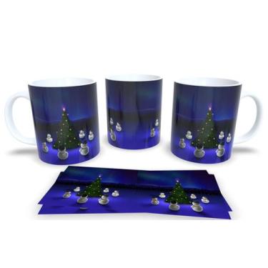 Imagem de Canecas de Porcelana Personalizadas Arvore de Natal - Estampa Sublimad