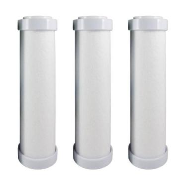 Imagem de 3 Elemento Filtrante Liso 9 3/4" com Acabamento  - Carbon Block