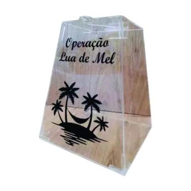 Imagem de Urna Operação Lua De Mel Modelo Ilha / Coqueiro - Rick Acrilicos