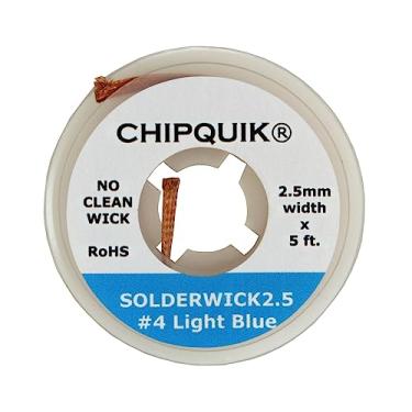 Imagem de (Qtd. 3) CHIP QUIK SOLDERWICK2,5 pavio de solda de 2,5 mm (#4 azul claro) - não limpa