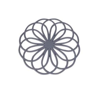 Imagem de Descanso Flor para Panela Mimo SN23160 Silicone Cinza - Mimo Style