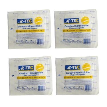 Imagem de Kit 4 Curativo Hidrocoloide Com Espuma 10cm X 10cm - Missner