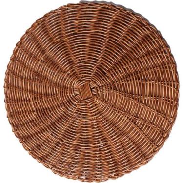 Imagem de Sousplat Lugar Americano Plástico Rattan 38cm De Mesa Servir - LYOR