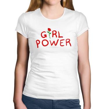 Imagem de Baby Look Algodão Girl Power - Foca na Moda, Branco, M