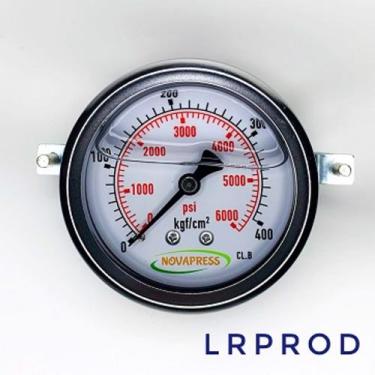 Imagem de Manômetro horizontal -diam.63mm (2. 1/2 ) com escala de 0-400 KGF/CM2 
