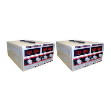 Imagem de Kit 2 Fonte Alimentação Digital Corrente Simétrica 2 Canais Tensão 64 