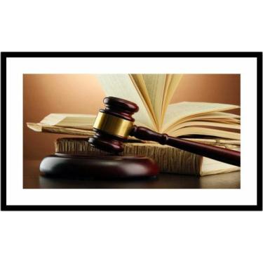 Imagem de Quadro Decorativo Direito Advogados Martelo Livro Lei Escritórios Quar
