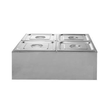 Imagem de Buffet Refrigerado 4 cubas 1/2 65mm c/ placa gel ZPBFR04 - ZEPPER