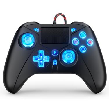 Imagem de Compatible with PS5 Controller, Wired Controller for Playstation 5/PS4/PC, Gaming Controllers, Gamepad with Dual Vibration 6-axis Gyroscope Support Turbo Macro Multi Touch Pad 3.5mm Audio Jack