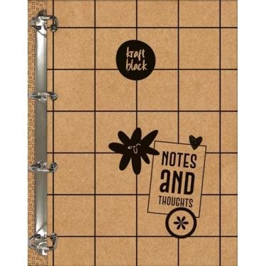 Imagem de Jandaia - Caderno Argolado Cartonado Colegial Kraft Black 160 folhas