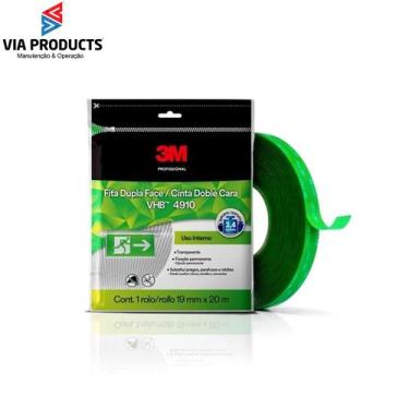 Imagem de Adesivo Fita Dupla Face 3M VHB 4910 Transparente 19mmx20m