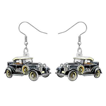 Imagem de DALANE Brincos de acrílico engraçados retrô vintage para carro, joias, presentes inovadores para mulheres, meninas, crianças, pingentes de festa, Medium, Acrílico, Sem pedra preciosa