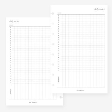 Imagem de Agenda de 8 discos com enchimento diário de meia letra para Levenger Circa Junior, Arc by Staples, TUL Junior 14 x 21,6 cm