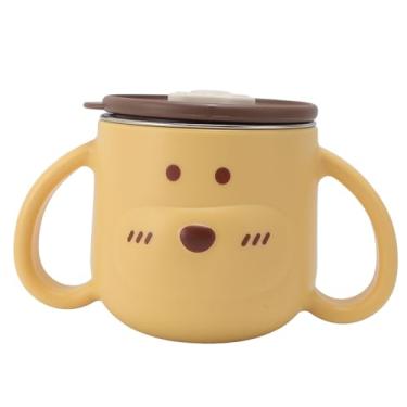 Imagem de Copo Isolado para Criança Com Canudo, Copo de Leite de Jardim de Infância Com Design de Desenho Animado Em Aço Inoxidável 316L, Copos para Crianças de Parede Dupla de 250 Ml,