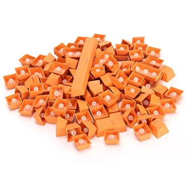 Imagem de PBT Keycaps Coloridos 108 Teclas para Teclado Mecânico Design Ergonômico para Experiência de Digitação Confortável para Teclado Mecânico de 61/64/87/104/108 Teclas (Laranja)