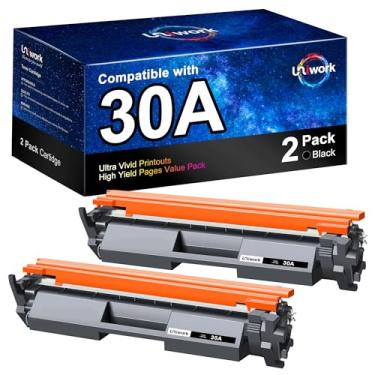 Imagem de Uniwork Cartucho de toner preto 30A - Cartucho de toner CF230A compatível com HP 30A CF230A 30X CF230X use com HP LaserJet Pro M203dw, LaserJet Pro MFP M227fdn, M227fdw | CF230A 2 unidades, preto