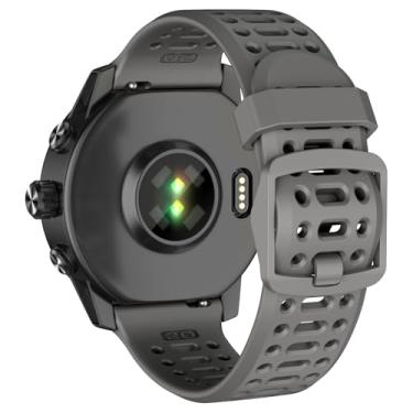 Imagem de MYSNBKN Pulseira de relógio compatível com Coros Pace 2, pulseira esportiva de silicone de liberação rápida de 20 mm, respirável, feminina e masculina, para COROS APEX 2/APEX de 42 mm