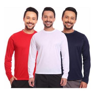 Imagem de Kit 3 Camisas Térmica Proteção Solar Frio E Calor Envio Já - MC Digita