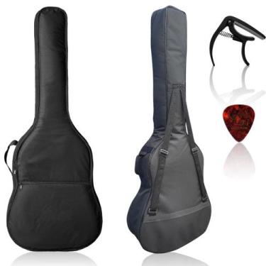 Imagem de Capa Bag Luxo P/ Violao Classico Acolchoada + Capotraste - Bell