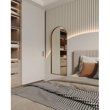 Imagem de Espelho Orgânico Parede Curvado Grande Corpo Inteiro E13 170x70cm Com 