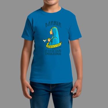 Imagem de Camisetas Infatil Básica Casual Confortável Manga Curta Gola Redonda A