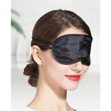 Imagem de Máscara Com Elástico de Dormir Tapa Olho Viagem Preta Lyor