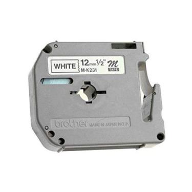 Imagem de Fita Para Rotulador Original Brother 12mm Branca Com Escrita - 12mm