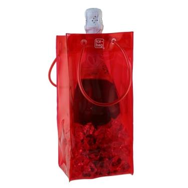Imagem de Bolsa desmontável para refrigeração de vinho da ICE BAG, Vermelho, 9-5/8” high X 4-5/8” wide X 4” deep(gusset)., 1