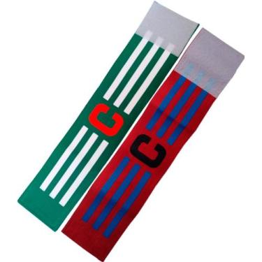 Imagem de Faixa de Capitão Braçadeira de Futebol Kit com 2 Unidades - Estilo Bol