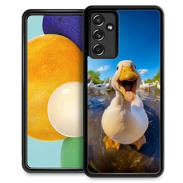 Imagem de WANKBLC Capa para Samsung Galaxy A13 5G, proteção à prova de choque para homens mulheres antiderrapante para Samsung Galaxy A13 5G fofo engraçado padrão pato louco