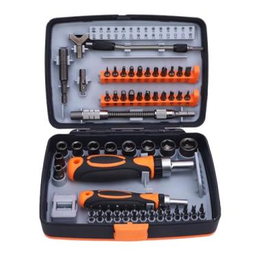 Imagem de Ratchet Screwdriver Set Bits Alta Dureza, 10 Hex Wrench Heads, CRV Steel Material, 3 Configurações de Unidade, Design Ergonômico, Magnético, para Eletrônicos, Eletrodomésticos,