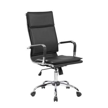 Imagem de Cadeira Presidente Pelegrin em Couro pu Pel-8003H Preta Design Charles Eames