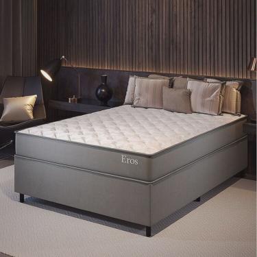 Imagem de Conjunto Colchão Mola Ensacada e Base Box Casal 60x138x188cm Eros Yescasa
