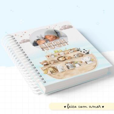 Imagem de Caderneta de Saúde A5 Personalizada Arca de Noé Leãozinho Menino - Lis