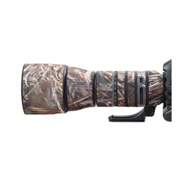 Imagem de Capa de lente para Tamron SP 150-600 mm F/5-6.3 G2 (A022) Capa de proteção de lente de câmera camuflada (cor #camuflagem de grama murcha - à prova d'água) capa de chuva