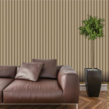 Imagem de Papel De Parede Adesivo Ripado Madeira Lavável Cozinha  3 metros